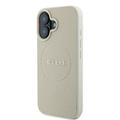 Guess GUHMP16SPGHSMME iPhone 16 beżowy/beige hardcase Grained Ring MagSafe