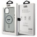 Karl Lagerfeld HC MagSafe IML Metal Choupette -suojakuori iPhone 15 6,1":lle, musta