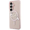 Karl Lagerfeld case IML KC Script MagSafe for Samsung Galaxy S26 pink