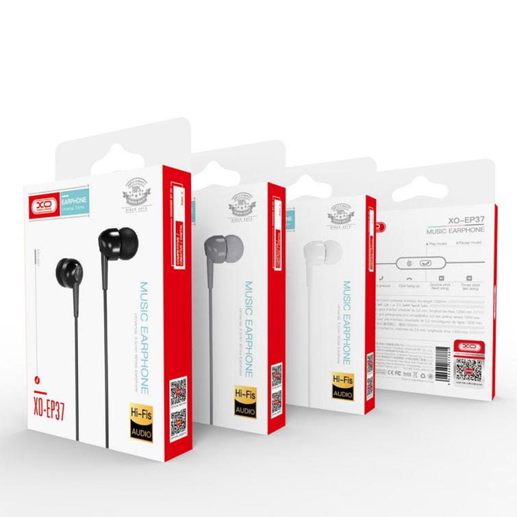 XO langalliset kuulokkeet EP37-liitin 3,5 mm musta