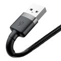 Baseus Cafule USB-Lightning-kaapeli 1,0 m 2,4A harmaanmusta