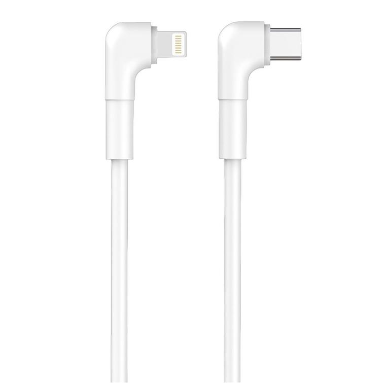 Maxlife MXUC-09 kulmakaapeli USB-C - Lightning 1,0 m 27W valkoinen