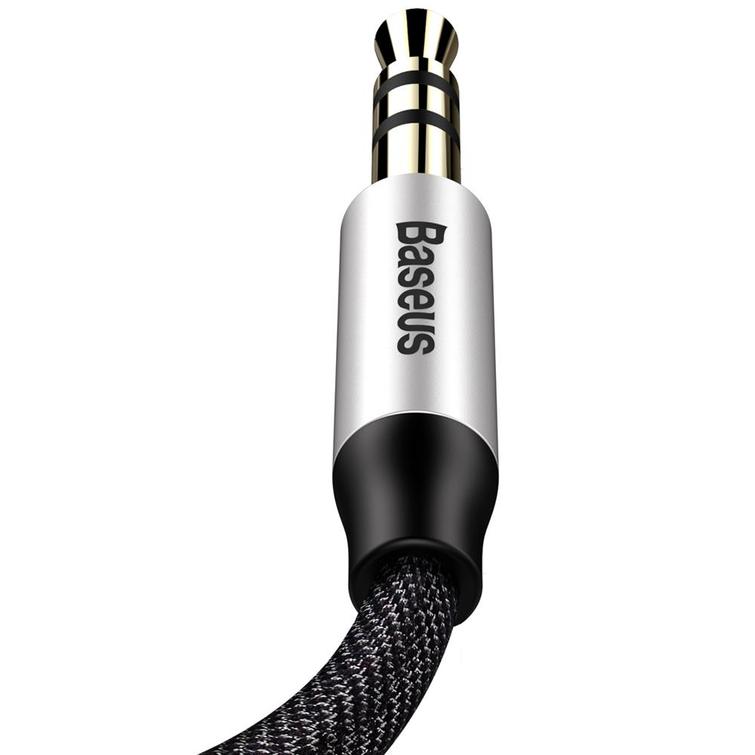 Baseus-&auml;&auml;nikaapeli Yiven M30 -liitin 3,5 mm -liitin 3,5 mm 1,0 m hopeanmusta