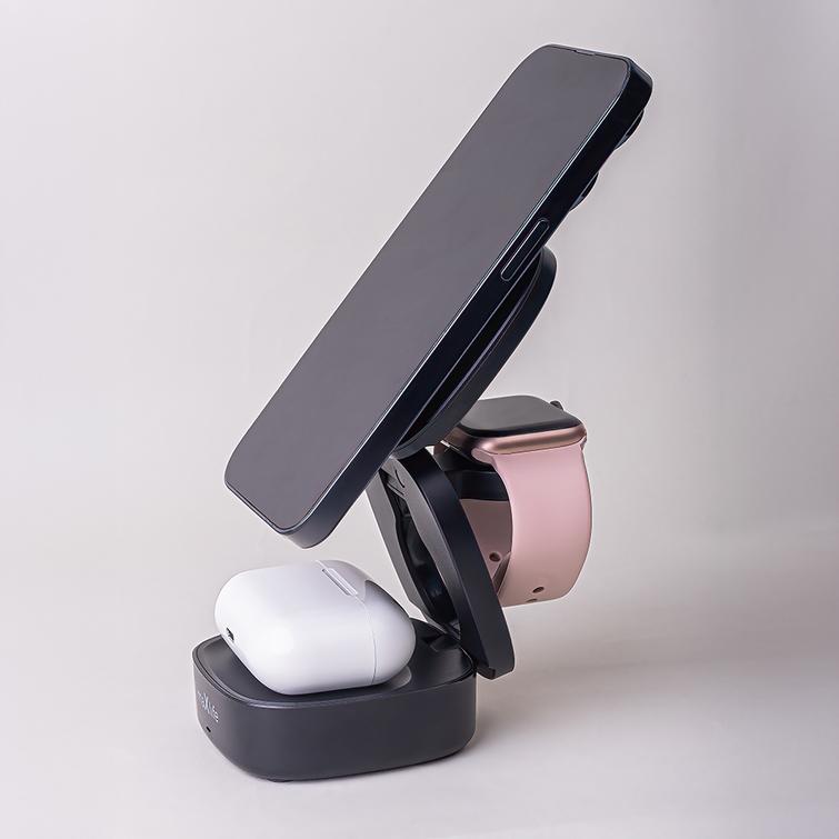 Maxlife MXWC-06 magneettinen langaton laturi 15W musta 3in1