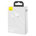 Baseus Superior USB - Lightning -kaapeli 2,0 m 2,4A valkoinen