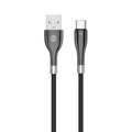 Forever Sleek USB-C-kaapeli - USB-C-kaapeli 1,0 m 3A musta