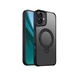 Etteri Matt Mag Ring suojakuori iPhone 16 Plus 6,7" mustalle