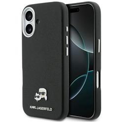 Karl Lagerfeld -suojakuori iPhone 17 6,3":lle, HC MAGSAFE PU FW, K&C-päänastalla, musta
