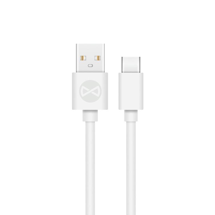 Forever-kaapeli USB - USB-C 1,0 m 2A valkoinen