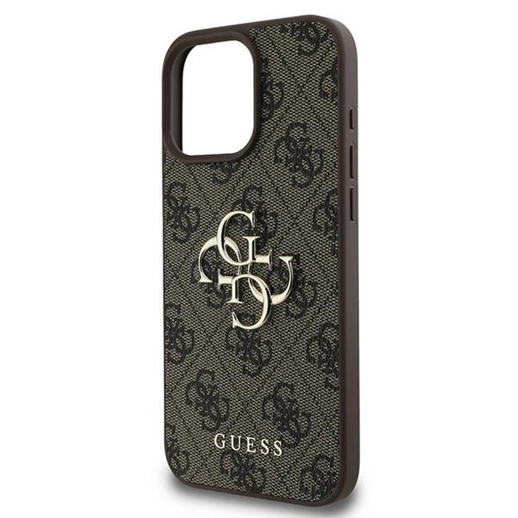 Guess iPhone 16 Pro 6,3" suojakuori GUHCP16L4GMGBR 4G:lle, iso logo, ruskea