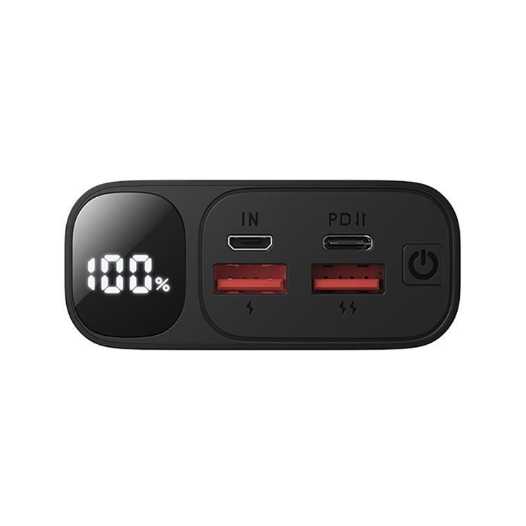 BWOO 22,5W 20000 mAh varavirtal&auml;hde LCD-n&auml;yt&ouml;ll&auml;, musta