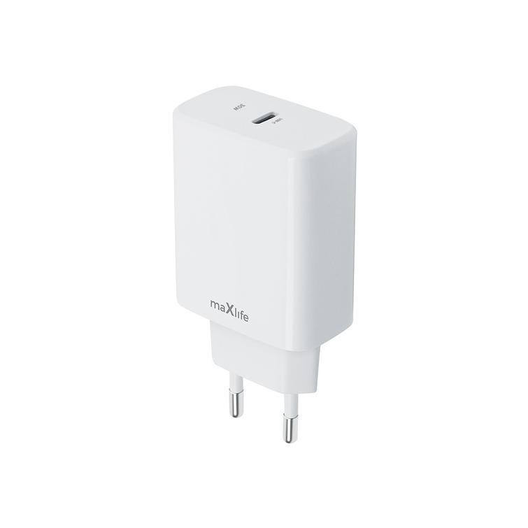 Maxlife MXTC-10-30C PD QC laturi 1x USB-C 30W valkoinen