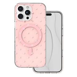 Bubble Dots Mag -suojakuori iPhone 16 Pro Max 6,9" -puhelimelle, pinkki