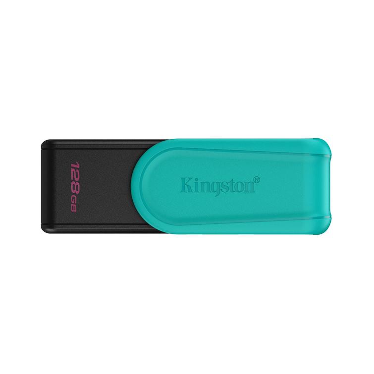 Kingston 128GB kannettava USB 3.2 Gen 1 DataTraveler Exodia S -muistitikku (musta/turkoosi)