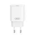 XO sein&auml;laturi CE25 PD 25W 1x USB-C valkoinen + USB-C-kaapeli - Lightning
