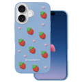 Strawberry-kuori iPhone 16 6,1" sininen