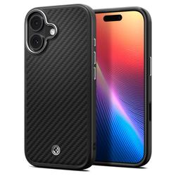 Spigen Enzo Aramid &rdquo;T&rdquo; Mag Magsafe -kotelo iPhone 17:lle, musta/hopeinen