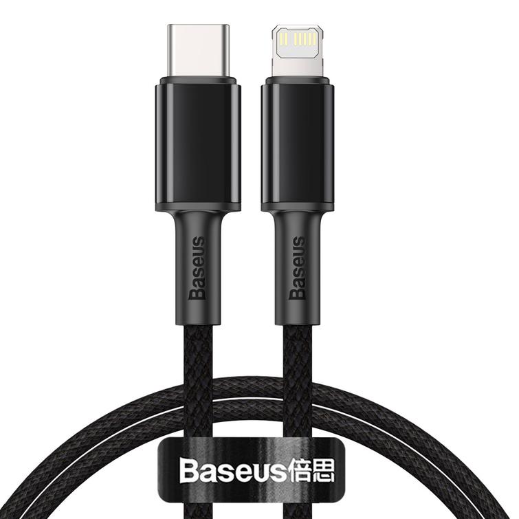 Baseus-kaapeli High Density PD USB-C - Lightning 1,0 m musta 20W