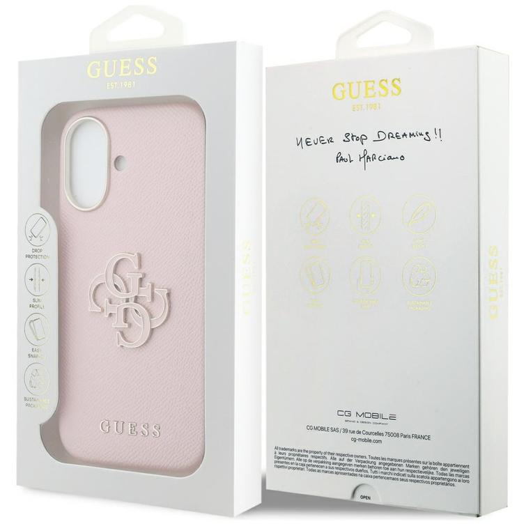 Guess HC PU FW RESIN LOGO PINK -suojakuori iPhone 17 Pro 6,3":lle