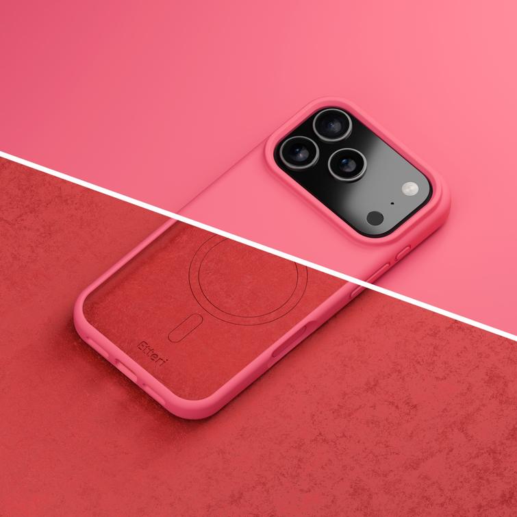 Etteri Silicone Mag kotelo iPhone 17 Pro vadelmalle