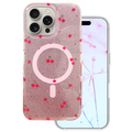 Cherry Mag case for iPhone 16 Pro Max 6,9" glitter