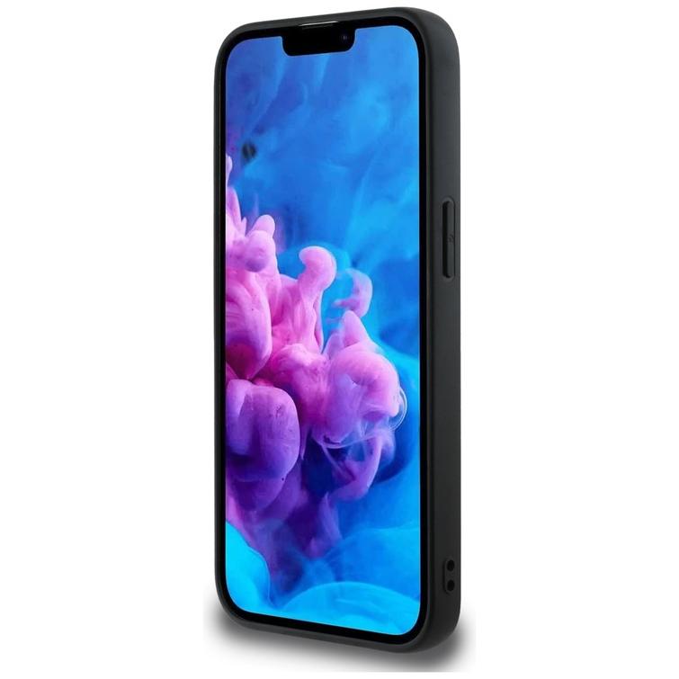 Guess HC MagSafe PU -ruutukuvioinen suojakuori iPhone 16e:lle, musta