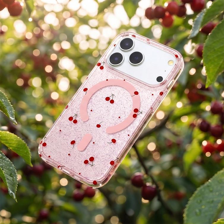 Cherry Mag case for iPhone 17 6,3'' glitter