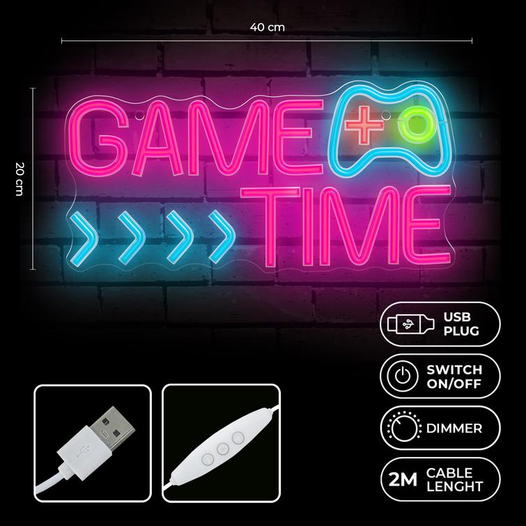Forever Light Neon PLEXI LED GAME TIME multicolor FPNE34