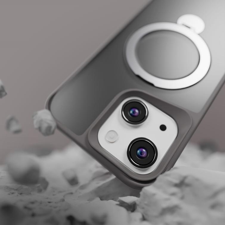 Etteri Matt Mag Ring suojakuori iPhone 15:lle 6,1" harmaa