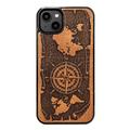 Bewood-suojakuori iPhone 15 Plus 6,7":lle, Compass Rose Merbau