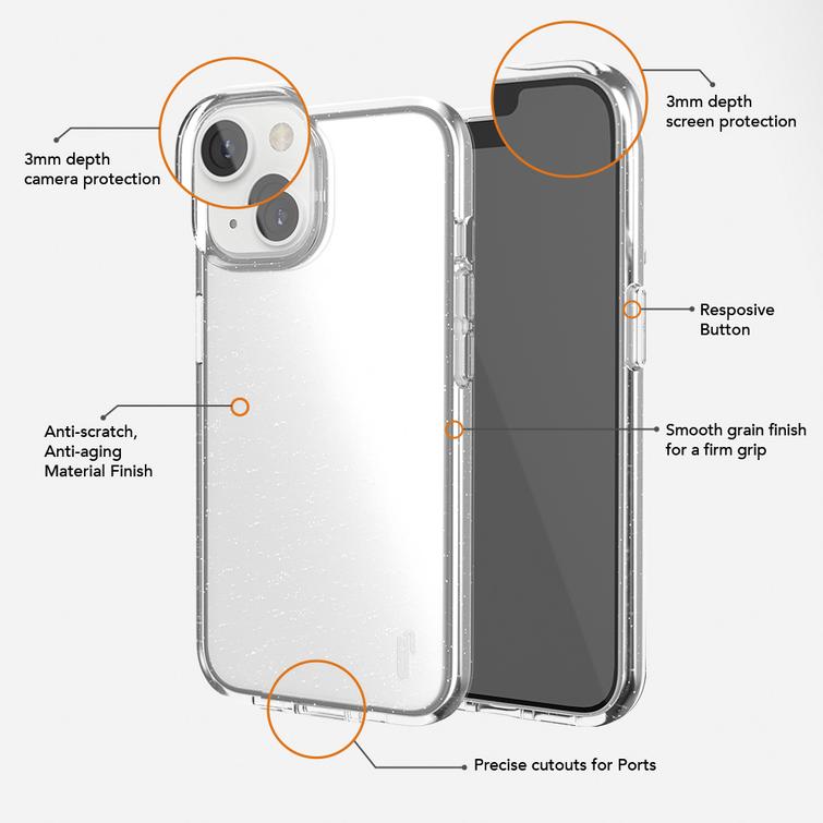 Ruma kuminen Vogue-suojakuori iPhone 13 Pro 6,1":lle, kirkas