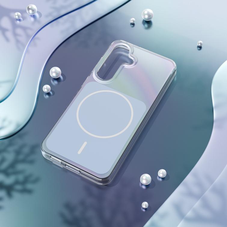 Etteri Hidden Pearl case for Samsung Galaxy S25 light blue