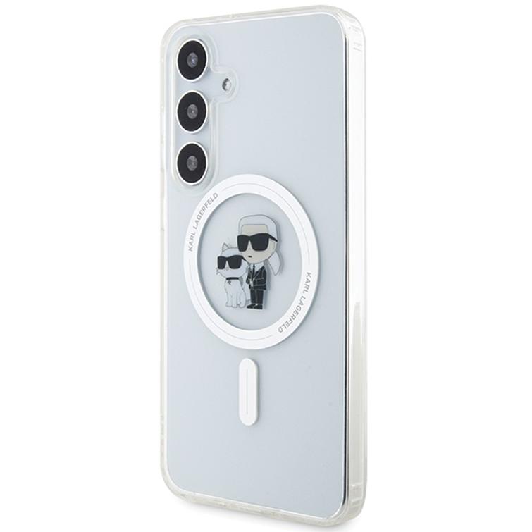 Karl Lagerfeld -suojakuori Samsung Galaxy S24:lle KLHMS24SHGKCNOT läpinäkyvä HC MAGSAFE IML KC