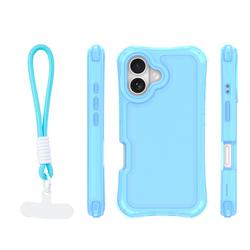 Safepop case with strap for iPhone 16 6,1" blue