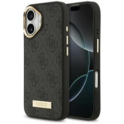 Guess 4G Logo Plate MagSafe -suojakuori iPhone 17:lle, musta