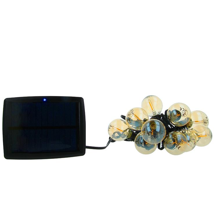 Forever Light LED-aurinkokennok&ouml;ynn&ouml;s SUNARI FLS-125 5,5m + 10 lamppua kulta G40 IP44