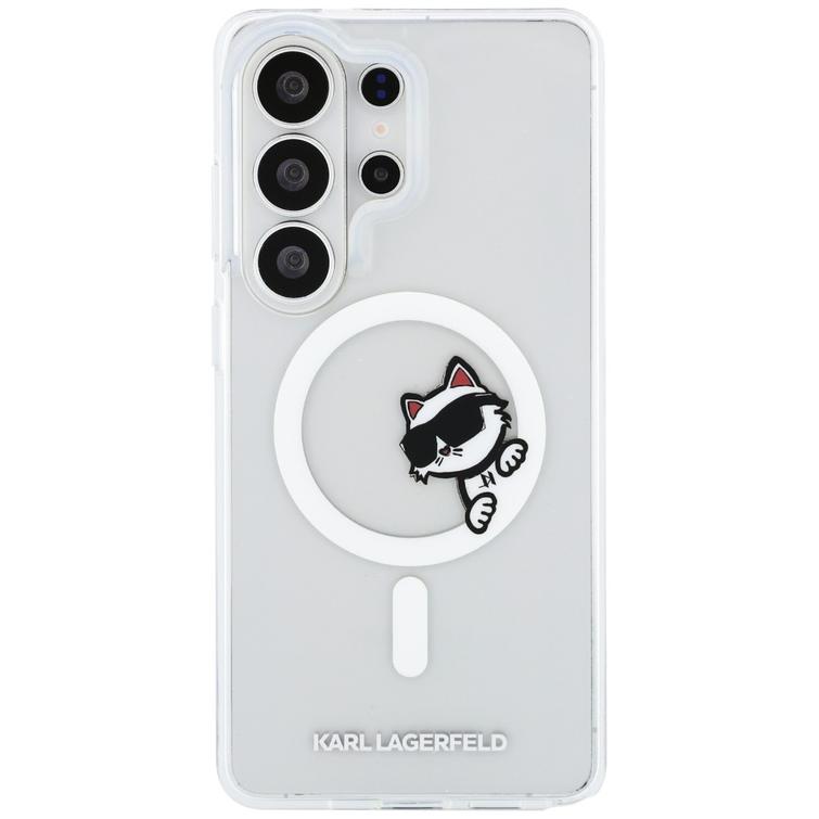 Karl Lagerfeld case IML Peekaboo Choupette MagSafe for Samsung Galaxy S26 Ultra transparent