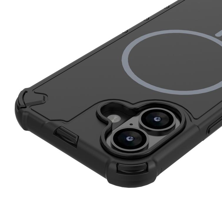 Defender 2in1 Mag -suojakuori iPhone 16 6,1":lle, musta