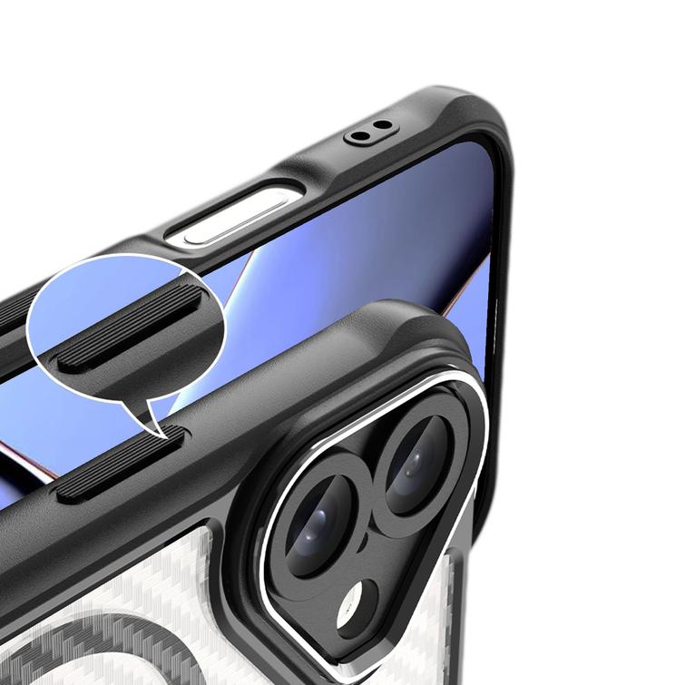 Defender Carbon Mag -suojakuori iPhone 16 6,1":lle, musta