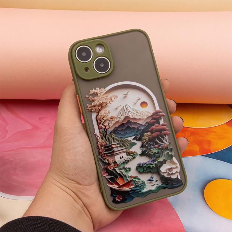 Ultratrendik&auml;s iPhone 14 6,1" -puhelimen suojakuori, vihre&auml;