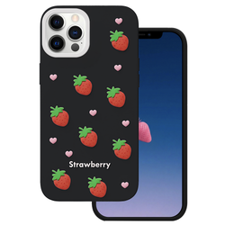 Strawberry case for iPhone 12 / 12 Pro 6,1" black