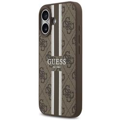 Guess 4G Printed Stripes MagSafe -suojakuori iPhone 17:lle, ruskea
