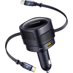 Baseus PD autolaturi 1x USB-C + USB-A -portti 90W musta