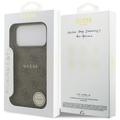 Guess 4G Ring Classic Logo MagSafe case for iPhone 17 Pro Max brown
