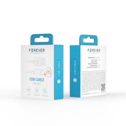 Forever-kaapeli USB - USB-C 1,0 m 3A valkoinen