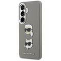 Karl Lagerfeld case Saffiano Double Heads Metal for Samsung Galaxy S26 silver