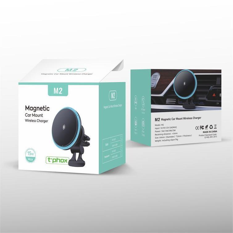 CAR HOLDER T-PHOX iMAG MAGNETIC WIRELESS BLACK