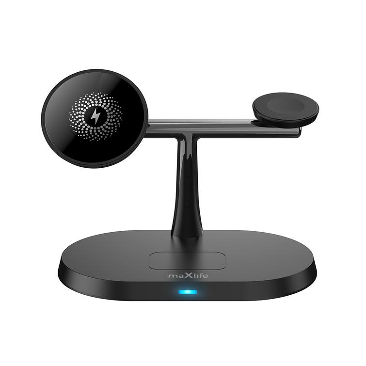 Maxlife MXWC-03 magneettinen langaton laturi 15W musta 3in1