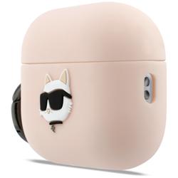 Karl Lagerfeld Silicone Chaupette Head 3D case for AirPods Pro 3 pink