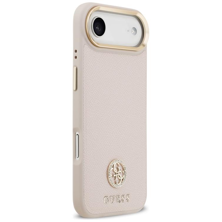 Guess Grained Strass Logo MagSafe -suojakuori iPhone Airille, pinkki